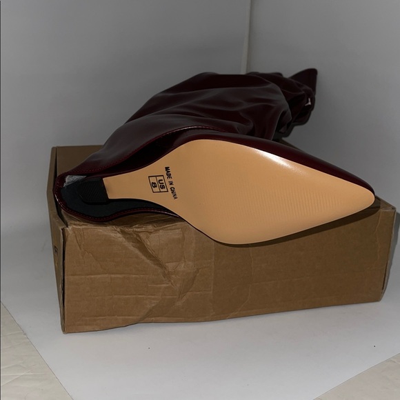 Oiamenne Women's Fold Over Boots Slouch Knee High Boots for Women Wedge Size 8 - Picture 3 of 3